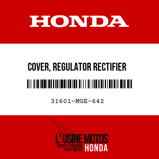 image de 31601-MGE-642 COVER, REGULATOR RECTIFIER