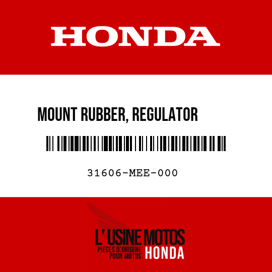 image de 31606-MEE-000 MOUNT RUBBER, REGULATOR       RECTIFIER