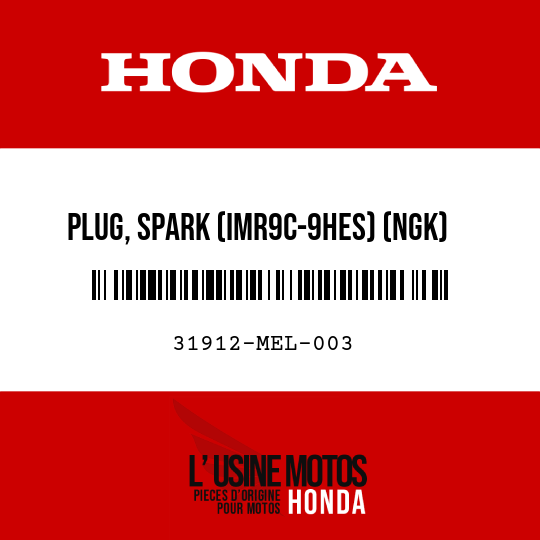 image de 31912-MEL-003 PLUG, SPARK (IMR9C-9HES) (NGK)