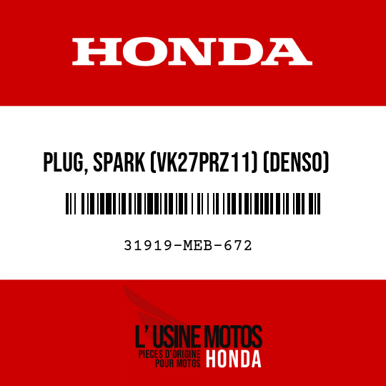 image de 31919-MEB-672 PLUG, SPARK (VK27PRZ11) (DENSO)