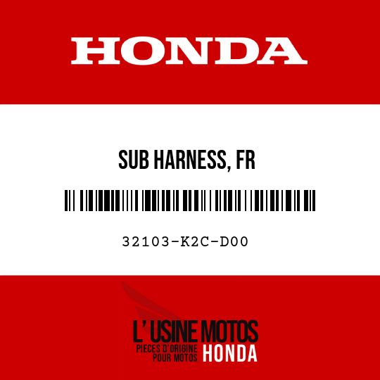image de 32103-K2C-D00 SUB HARNESS, FR