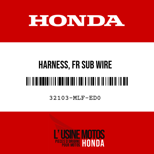 image de 32103-MLF-ED0 HARNESS, FR SUB WIRE