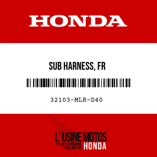 image de 32103-MLR-D40 SUB HARNESS, FR