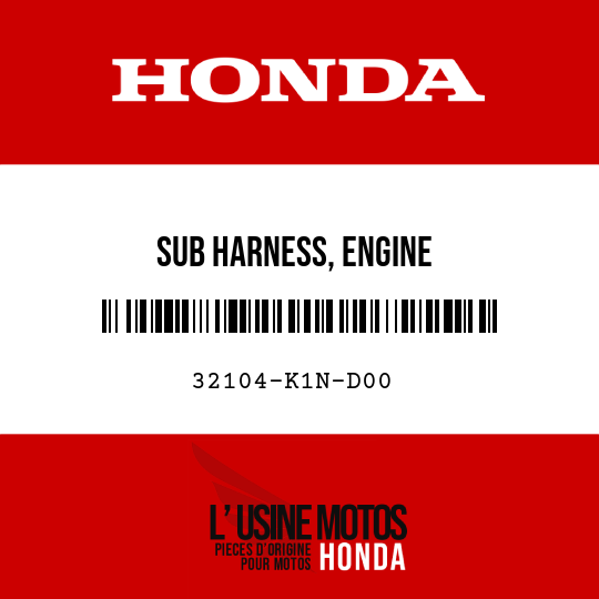 image de 32104-K1N-D00 SUB HARNESS, ENGINE