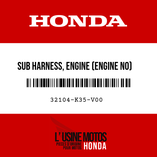 image de 32104-K35-V00 SUB HARNESS, ENGINE (ENGINE NO)