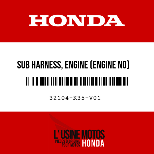 image de 32104-K35-V01 SUB HARNESS, ENGINE (ENGINE NO)