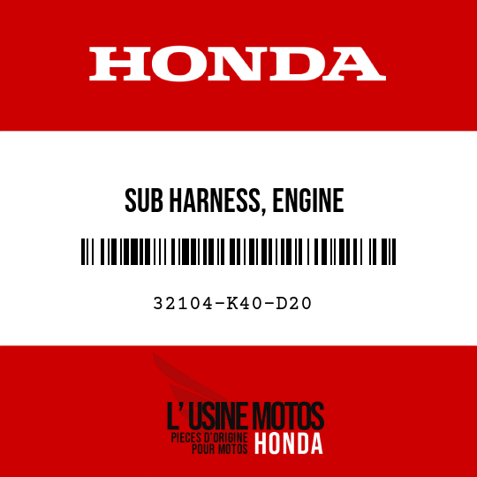 image de 32104-K40-D20 SUB HARNESS, ENGINE