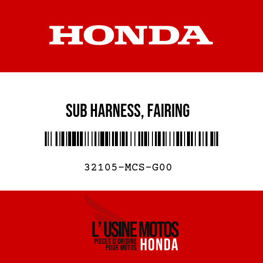 image de 32105-MCS-G00 SUB HARNESS, FAIRING