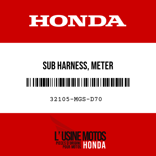 image de 32105-MGS-D70 SUB HARNESS, METER