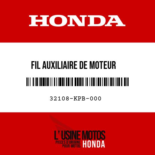 image de 32108-KPB-000 FIL AUXILIAIRE DE MOTEUR