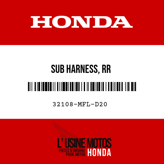 image de 32108-MFL-D20 SUB HARNESS, RR