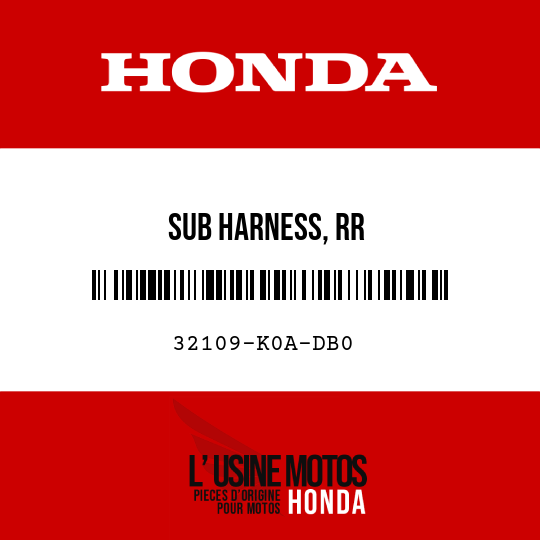 image de 32109-K0A-DB0 SUB HARNESS, RR
