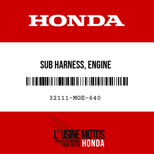 image de 32111-MGE-640 SUB HARNESS, ENGINE