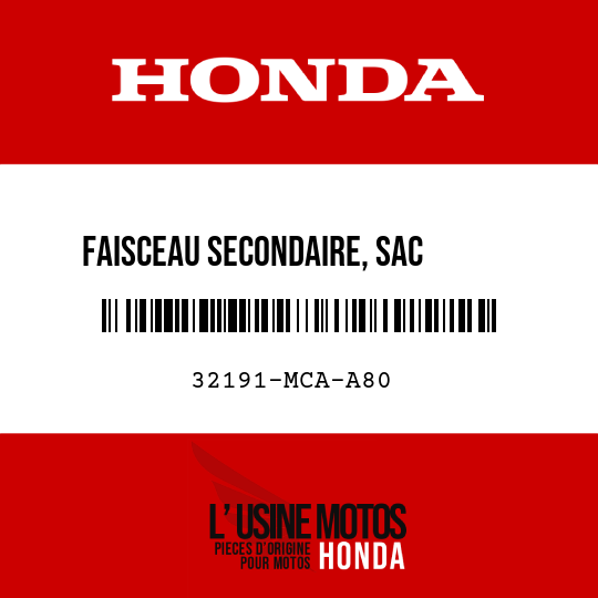 image de 32191-MCA-A80 FAISCEAU SECONDAIRE, SAC      GONFLABLE