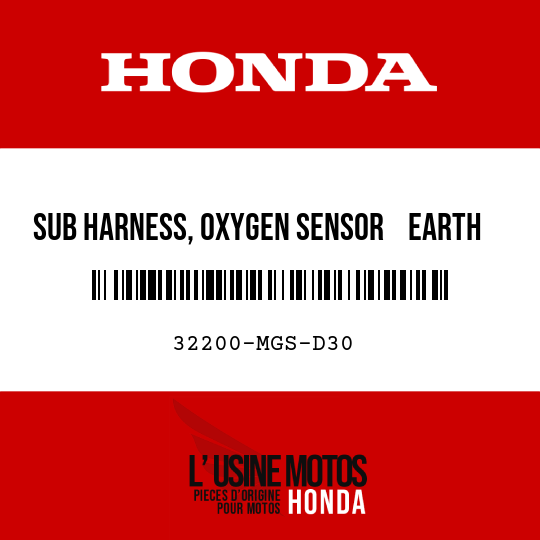 image de 32200-MGS-D30 SUB HARNESS, OXYGEN SENSOR    EARTH