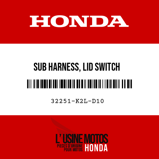 image de 32251-K2L-D10 SUB HARNESS, LID SWITCH