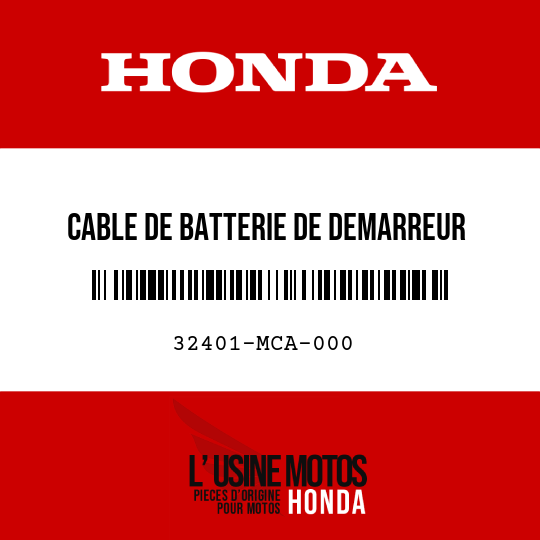 image de 32401-MCA-000 CABLE DE BATTERIE DE DEMARREUR