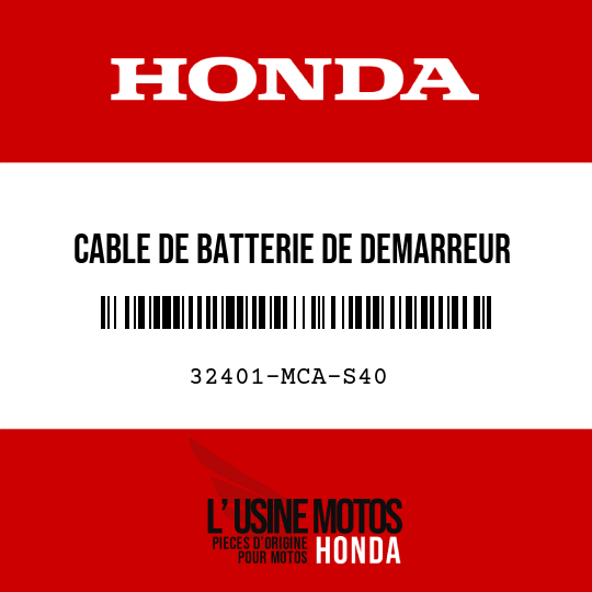 image de 32401-MCA-S40 CABLE DE BATTERIE DE DEMARREUR