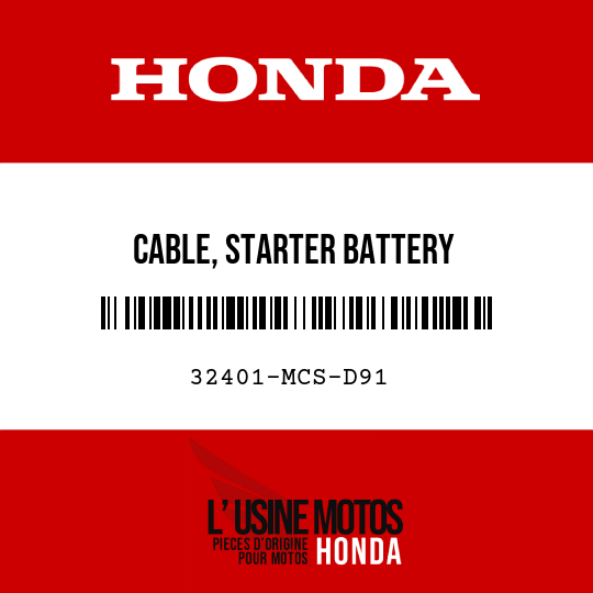 image de 32401-MCS-D91 CABLE, STARTER BATTERY