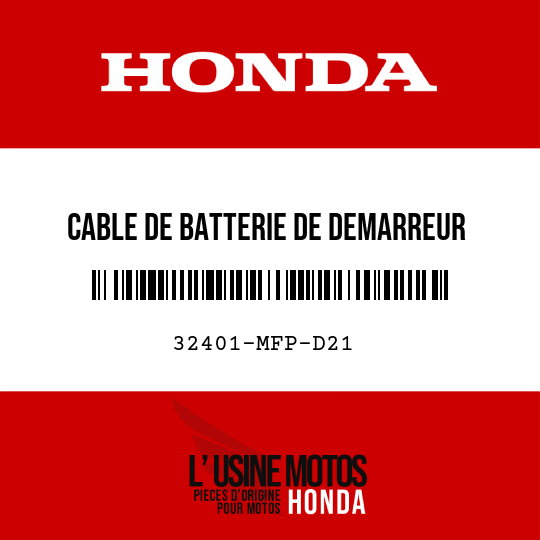 image de 32401-MFP-D21 CABLE DE BATTERIE DE DEMARREUR