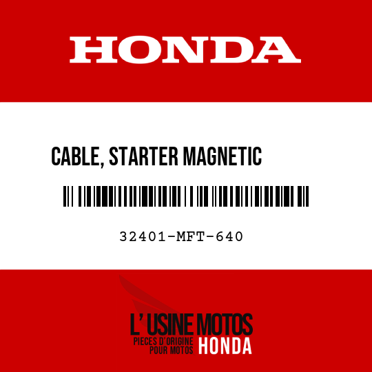 image de 32401-MFT-640 CABLE, STARTER MAGNETIC       BATTERY