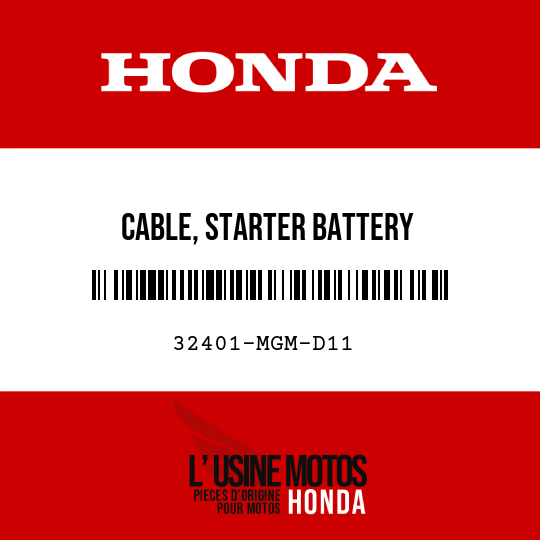 image de 32401-MGM-D11 CABLE, STARTER BATTERY