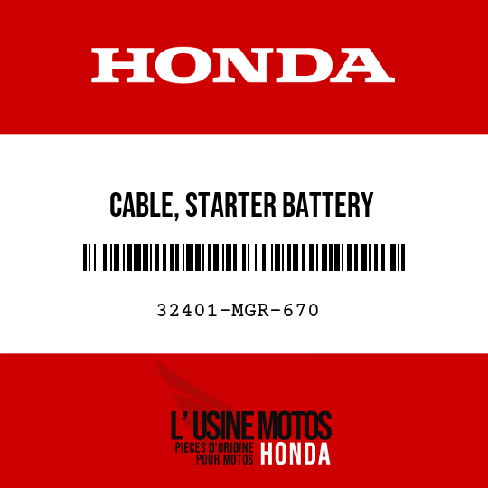 image de 32401-MGR-670 CABLE, STARTER BATTERY