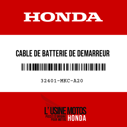 image de 32401-MKC-A20 CABLE DE BATTERIE DE DEMARREUR