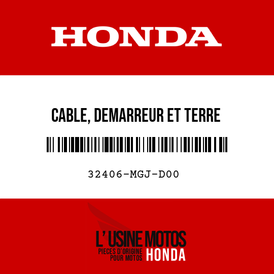 image de 32406-MGJ-D00 CABLE, DEMARREUR ET TERRE
