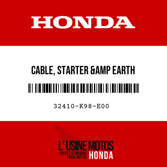 image de 32410-K98-E00 CABLE, STARTER &amp EARTH