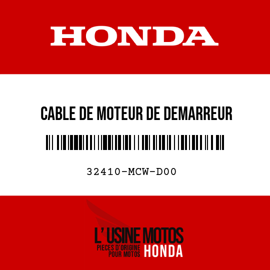 image de 32410-MCW-D00 CABLE DE MOTEUR DE DEMARREUR
