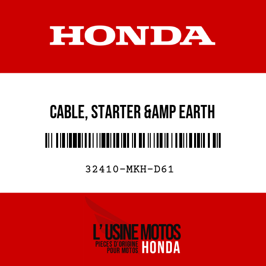 image de 32410-MKH-D61 CABLE, STARTER &amp EARTH
