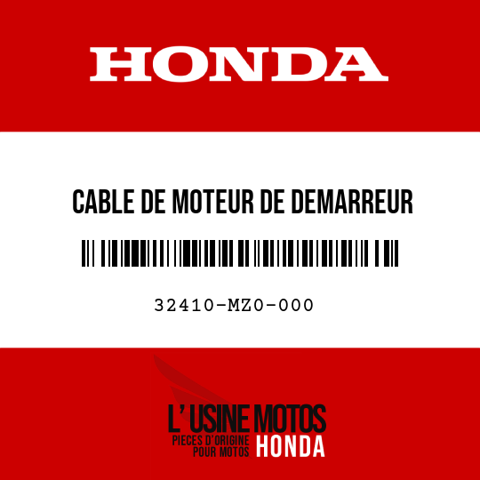 image de 32410-MZ0-000 CABLE DE MOTEUR DE DEMARREUR