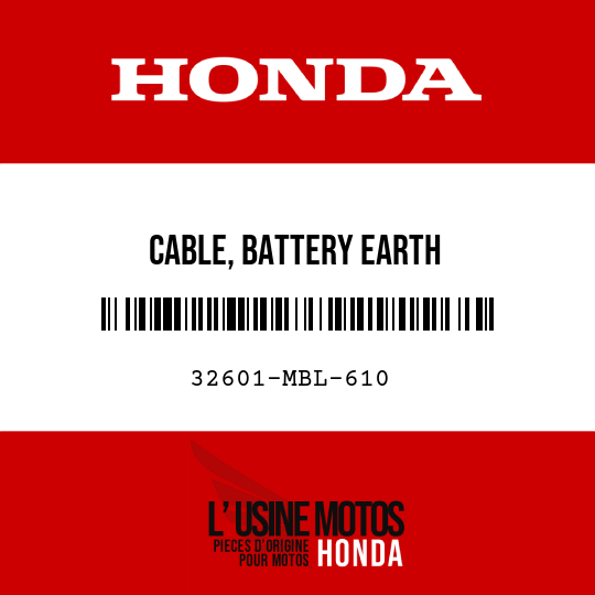 image de 32601-MBL-610 CABLE, BATTERY EARTH
