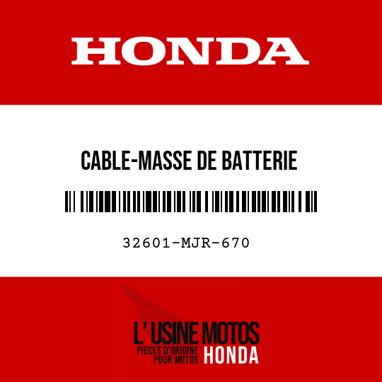 image de 32601-MJR-670 CABLE-MASSE DE BATTERIE