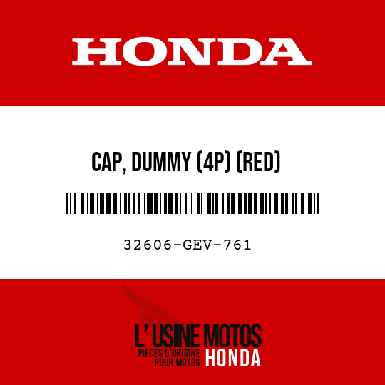 image de 32606-GEV-761 CAP, DUMMY (4P) (RED)