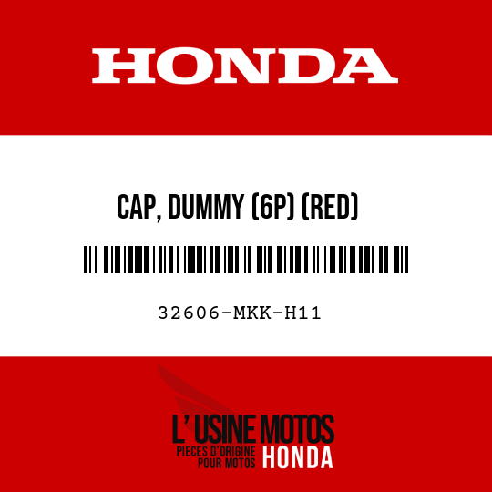 image de 32606-MKK-H11 CAP, DUMMY (6P) (RED)