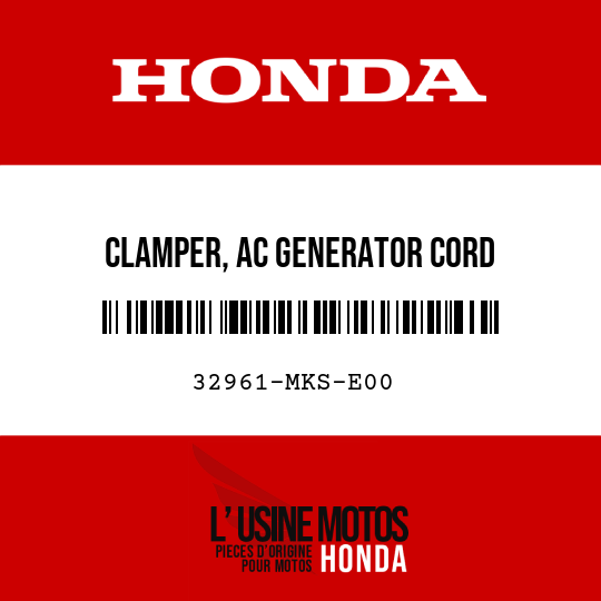 image de 32961-MKS-E00 CLAMPER, AC GENERATOR CORD