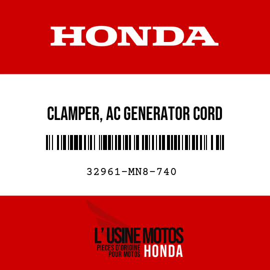 image de 32961-MN8-740 CLAMPER, AC GENERATOR CORD