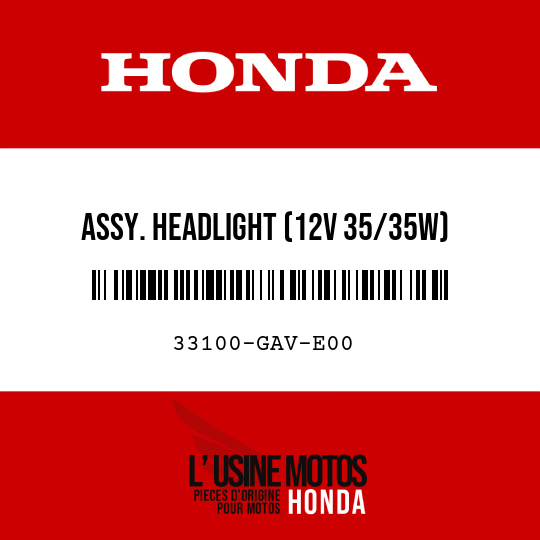 image de 33100-GAV-E00 ASSY. HEADLIGHT (12V 35/35W)