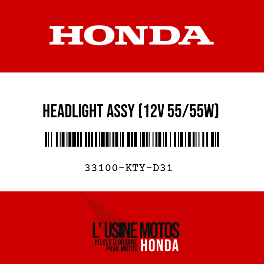 image de 33100-KTY-D31 HEADLIGHT ASSY (12V 55/55W)