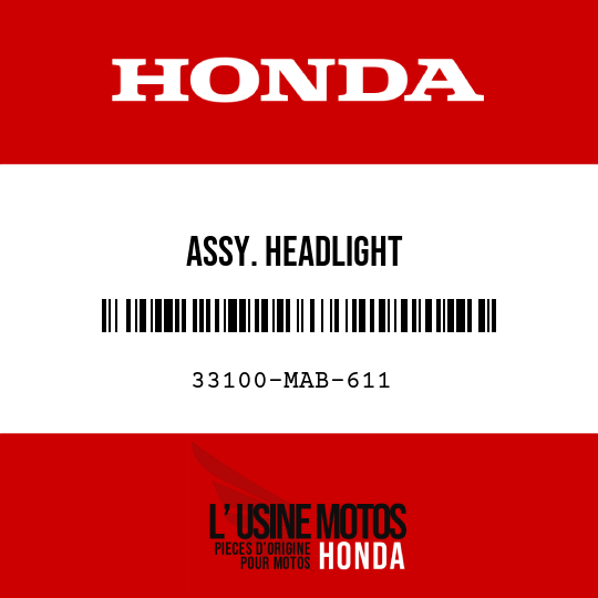 image de 33100-MAB-611 ASSY. HEADLIGHT