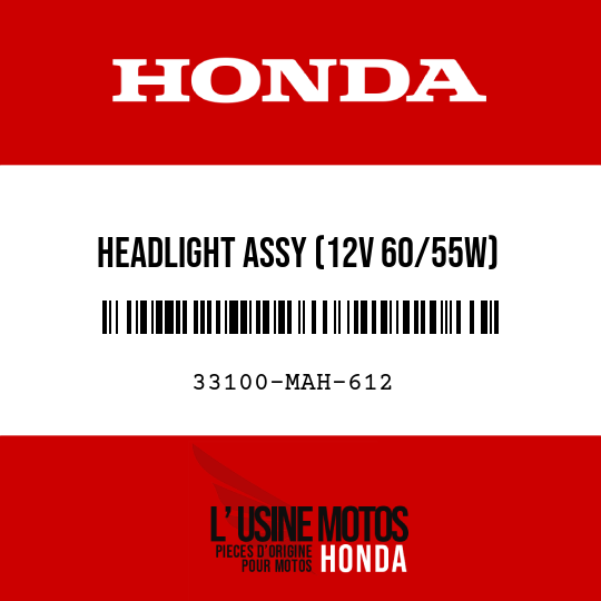 image de 33100-MAH-612 HEADLIGHT ASSY (12V 60/55W)