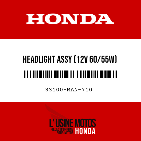 image de 33100-MAN-710 HEADLIGHT ASSY (12V 60/55W)