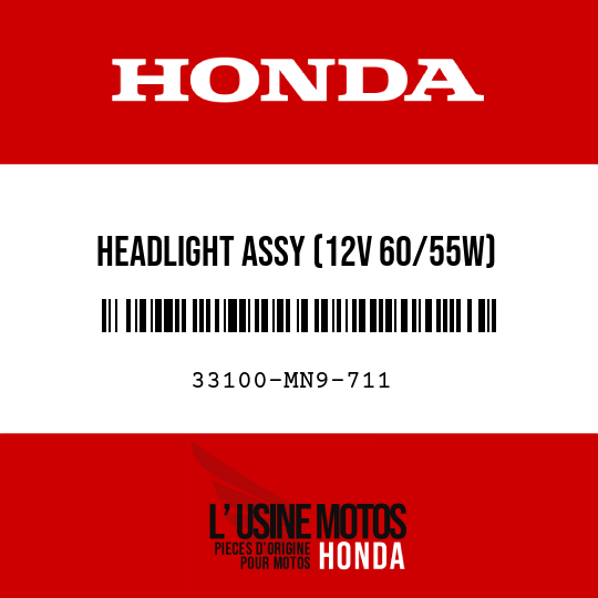 image de 33100-MN9-711 HEADLIGHT ASSY (12V 60/55W)