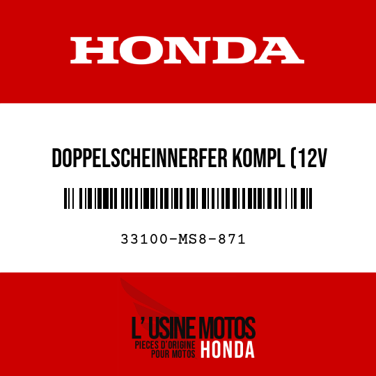 image de 33100-MS8-871 DOPPELSCHEINNERFER KOMPL (12V 60/55W)