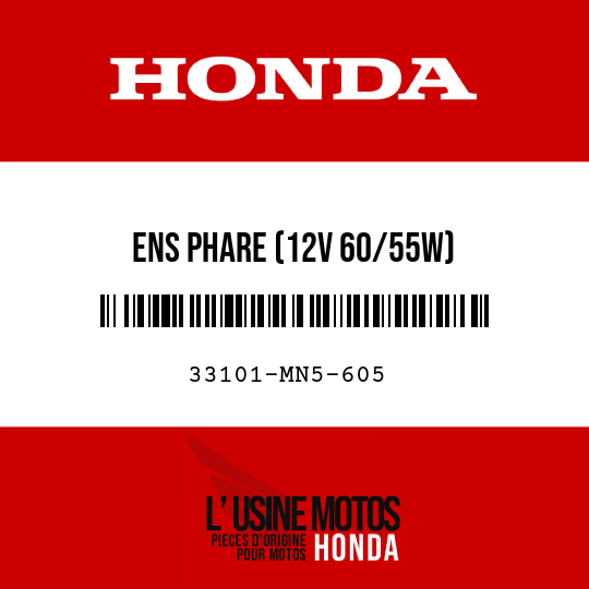 image de 33101-MN5-605 ENS PHARE (12V 60/55W)