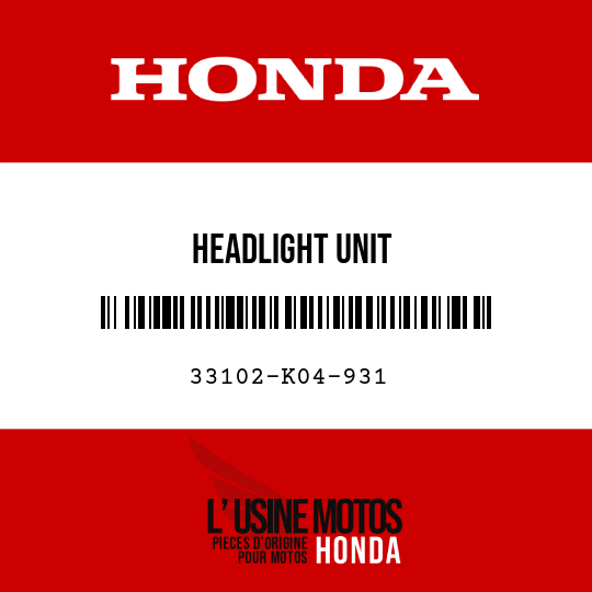 image de 33102-K04-931 HEADLIGHT UNIT
