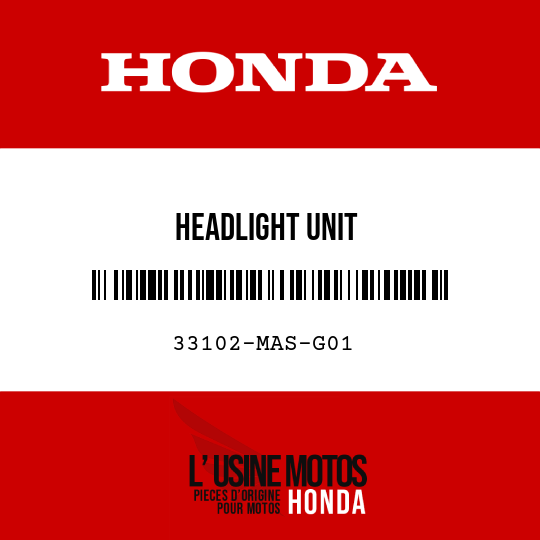 image de 33102-MAS-G01 HEADLIGHT UNIT