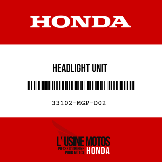 image de 33102-MGP-D02 HEADLIGHT UNIT